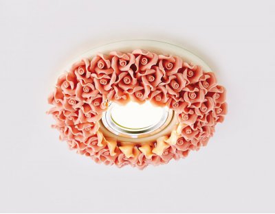 Светильник точечный Ambrella D5505 PI розовый керамика ORGANIC SPOT Светильник точечный Ambrella D5505 PI розовый керамика ORGANIC SPOT