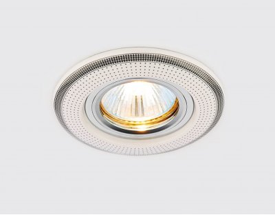 Светильник точечный Ambrella D5531 W/BK белый серый узор ORGANIC SPOT Светильник точечный Ambrella D5531 W/BK белый серый узор ORGANIC SPOT