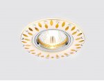Светильник точечный Ambrella D5533 W/GD белый золотой узор ORGANIC SPOT