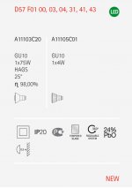 Встраиваемый светильник D57F0100