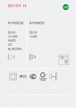 Настенный/Потолочный светильник D57G1303