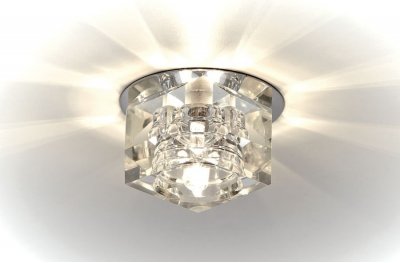 Светильник точечный Ambrella D605 CL/CH хром/прозрачный G9 CRYSTAL SPOT