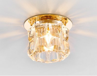 Светильник Ambrella D7340 CL/G золото/прозрачный G9 