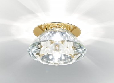 Точечный светильник Ambrella Кристальный D8016 CL/G