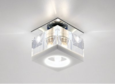 Светильник Ambrella D8031 CL/W белый/прозрачный G9 D70 H80 mm Светильник Ambrella D8031 CL/W белый/прозрачный G9 D70 H80 mm