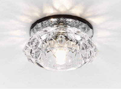 Точечный светильник Ambrella Кристальный D8068 CH+BK CL