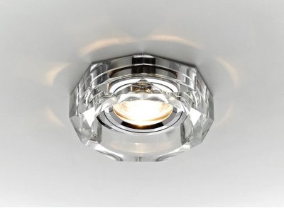 Светильник точечный Ambrella D9120 CL хром/зеркальный MR16 H25 D90 mm CRYSTAL SPOT