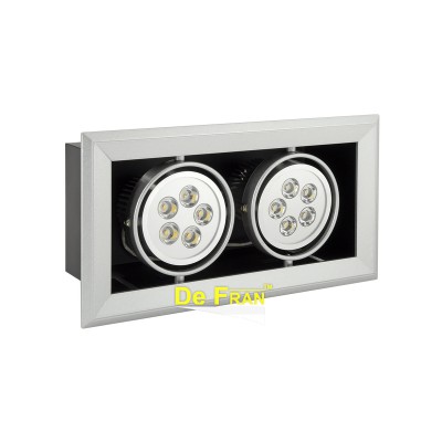 

Светильник DAR301-2 LED 220В 10*1Вт(900Лм, 90°) серебристый (250*145*h150)