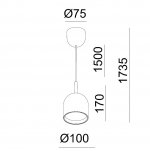 DE-314 white светильник подвесной