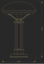 Настольная лампа Kutek DECOR KLOSZ DEC-LG-1(P)GR