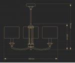 Люстра Kutek DECOR ABAZUR DEC-ZW-3(P/A)