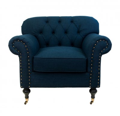 Классическое кресло Kavita Dark Blue MAK interior DF-1819-B1 Синий