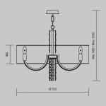Подвесной светильник Maytoni DIA008PL-06CH Talento