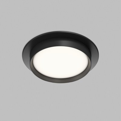 Встраиваемый светильник RATIO, GX53, до 15 Вт, LED, IP20, черный, алюминий, акрил