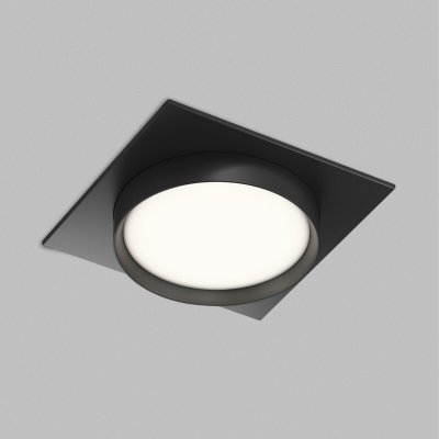Встраиваемый светильник RATIO, GX53, до 15 Вт, LED, IP20, черный, алюминий, акрил