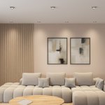 Встраиваемый светильник GLOW, GX53, до 15 Вт, LED, IP20, черный, алюминий, акрил