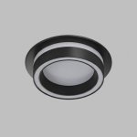 Встраиваемый светильник GLOW, GX53, до 15 Вт, LED, IP20, черный, алюминий, акрил