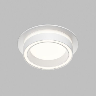 Встраиваемый светильник GLOW, GX53, до 15 Вт, LED, IP20, белый, алюминий, акрил