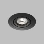 Встраиваемый светильник PRIME, GU5.3, до 15 Вт, LED, IP20, черный, алюминий