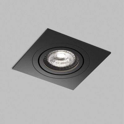 Встраиваемый светильник PRIME, GU5.3, до 15 Вт, LED, IP20, черный, алюминий