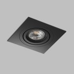 Встраиваемый светильник PRIME, GU5.3, до 15 Вт, LED, IP20, черный, алюминий