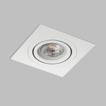 Встраиваемый светильник PRIME, GU5.3, до 15 Вт, LED, IP20, белый, алюминий