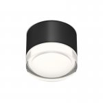Накладной влагостойкий светильник AQUA, GX53, до 15 Вт, LED, IP44, черный, алюминий, акрил