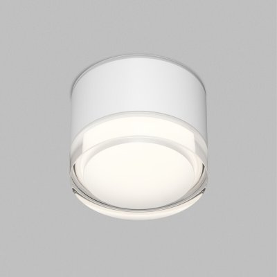 Накладной влагостойкий светильник AQUA, GX53, до 15 Вт, LED, IP44, белый, алюминий, акрил