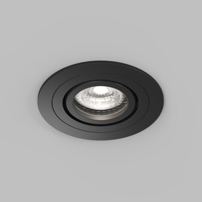 Встраиваемый влагозащищённый светильник HYDRO, IP44, до 15 Вт LED, GU10, алюминий, чёрный