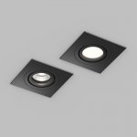 Встраиваемый влагозащищённый светильник HYDRO, IP44, до 15 Вт LED, GU10, алюминий, чёрный