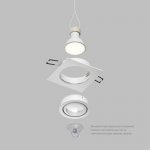 Встраиваемый влагозащищённый светильник HYDRO, IP44, до 15 Вт LED, GU10, алюминий, белый