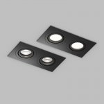 Встраиваемый влагозащищённый светильник HYDRO, IP44, 2?15 Вт LED макс., GU10, алюминий, чёрный