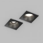 Встраиваемый влагозащищённый светильник COVE, IP44, до 15 Вт LED, GU10, алюминий, чёрный