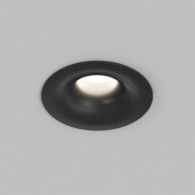 DK2430-BK Встраиваемый светильник SHINE GLOW 15Вт, 3000-4000К, IP20, черный матовый, алюминий