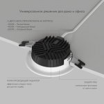 Встраиваемый светильник VERSA, IP65, 7 вт, 3000-4000-6000К, 110-265V AC