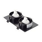 Светильник двойной встраиваемый черный 93*173мм GU5.3 Denkirs DK3022-BK