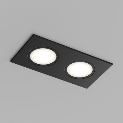 Встраиваемый влагозащищенный светильник PORT, 2?15 Вт макс., LED, GU5.3, IP65, корпус из полимера, цвет чёрный