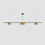 Потолочный подвесной светильник Denkirs DK4063-BK+SG Orbit