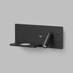 Светильник настенный CHARGELUX, с функцией беспроводной зарядки, USB-A + USB-C, 3Вт+8Вт, 3000К, алюм