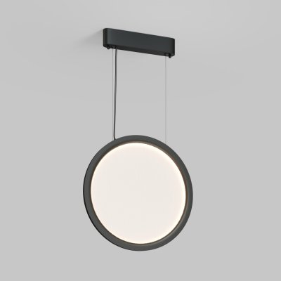 Подвесной светильник вертикальный VEIL, 25 Вт, ?450?1950 мм, LED 2700-6000K, IP20, пульт Д/У (в комплекте), черный, алюминий, акрил