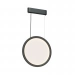 Подвесной светильник вертикальный VEIL, 25 Вт, ?450?1950 мм, LED 2700-6000K, IP20, пульт Д/У (в комплекте), черный, алюминий, акрил