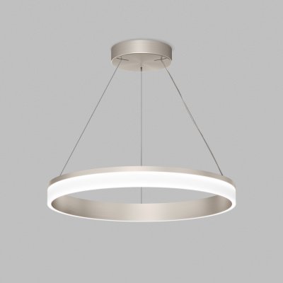 Подвесной светильник RING, ?600 мм, LED, 38Вт, 4000К, алюминий+акрил, сатин. никель