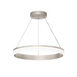 Подвесной светильник RING, ?600 мм, LED, 38Вт, 4000К, алюминий+акрил, сатин. никель