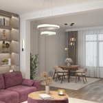 Настольная лампа FLOA, 12 Вт, 3000К, ?220 мм, металл, стекло, черный, янтарный