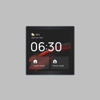 Панель управления умным домом 4? (Wi-Fi / Zigbee / Bluetooth, Tuya / Smart Life), алюминий + закалённое стекло, цвет чёрный