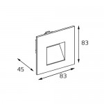 DL 3019 white светильник встраиваемый Italline
