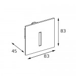 DL 3020 grey светильник встраиваемый Italline