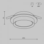Встраиваемый светильник Voltega DL-VGL086-GX53-RD-WB