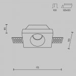 Встраиваемый светильник Maytoni DL001-WW-01-W Gyps Modern
