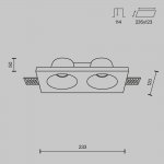 Встраиваемый светильник Maytoni DL002-DW-02-W Gyps Modern